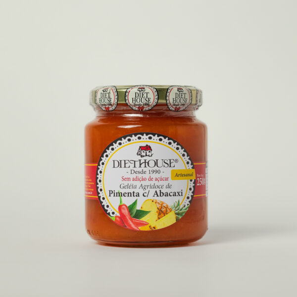 Geleia de Pimenta com Abacaxi sem açúcar, sem glúten