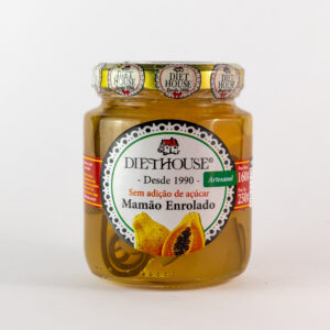 Doce de Mamão Enrolado sem Açúcar, sem glúten e adoçado com Xilitol (250g)