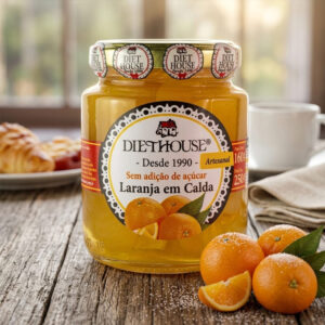 Doce de Laranja em Calda sem Açúcar, sem glúten e adoçado com Xilitol (250g)