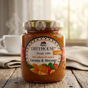 Doce de Laranja com Morango sem Açúcar, sem glúten e adoçado com Xilitol (250g)