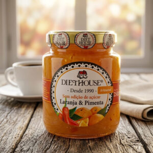 Doce de Laranja com Pimenta, sem Açúcar, sem glúten e adoçado com Xilitol (250g)