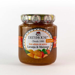 Doce de Laranja com Morango sem Açúcar, sem glúten e adoçado com Xilitol (250g)