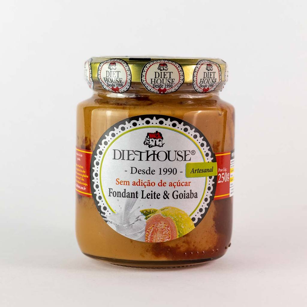 Doce/Fondant de Leite com Goiaba sem Açúcar, sem glúten e adoçado com Xilitol (250g)