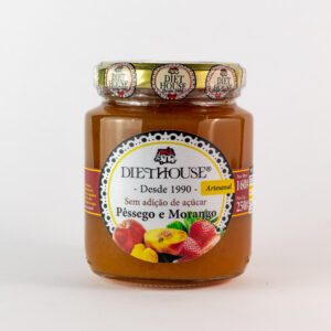 Doce de Pêssego com morango,sem açúcar e adoçado com xilitol