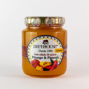 Doce de Pessego com Pimenta, sem açúcar, adoçado com xilitol